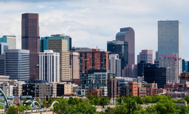 Denver Skyscrapers background for colorado car insurance laws guide